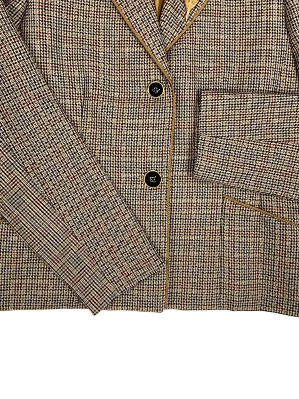 Pendleton Wool Plaid Blazer Jacket 6 Feather Pin Heritage - Picture 13 of 15